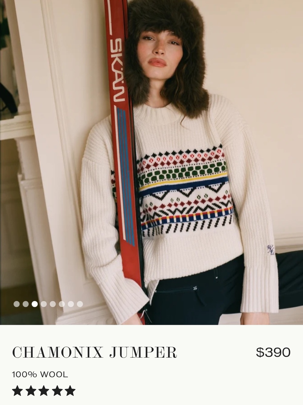 With Nothing Underneath CHAMONIX JUMPER
100% WOOL Size Medium